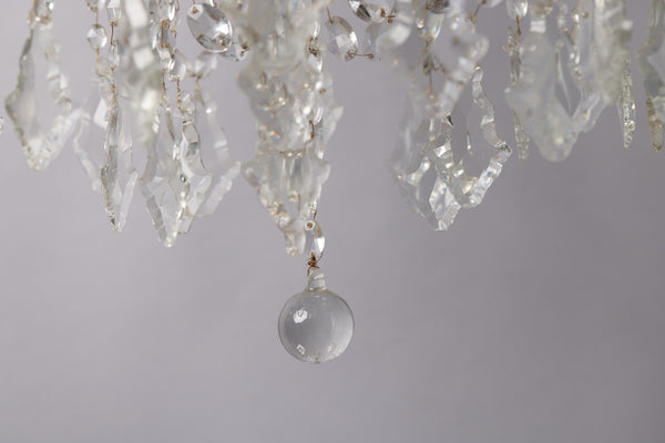 Late 19th Century French Gothic Revival Gilt Bronze & Crystal Chandelier