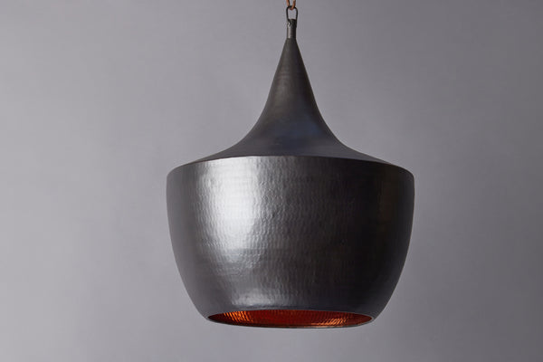 Large Rounded Shoulder Copper Pendant Light