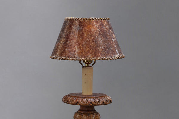 Small 1930's Clip-On Mica Lampshade