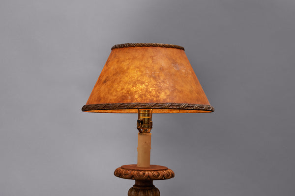 Deco Mica Lampshade with Gilt Gesso Border