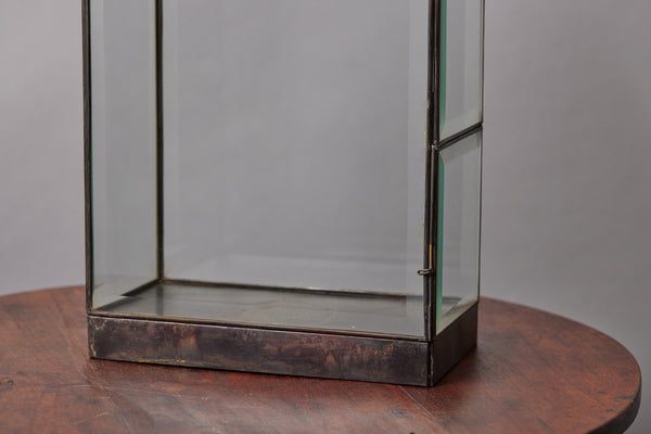 Domed Top Large Beveled Glass & Tin Lantern