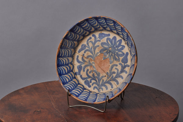 Spanish Faience Bowl with Repair