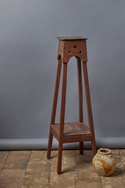 Plant Stand with Decorative Drill Holes
