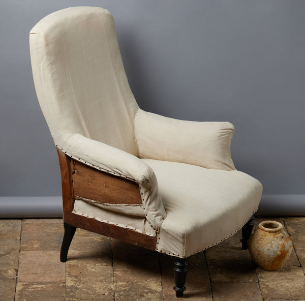 French Late 19th Century Upholstered Edwardian-Style Chair