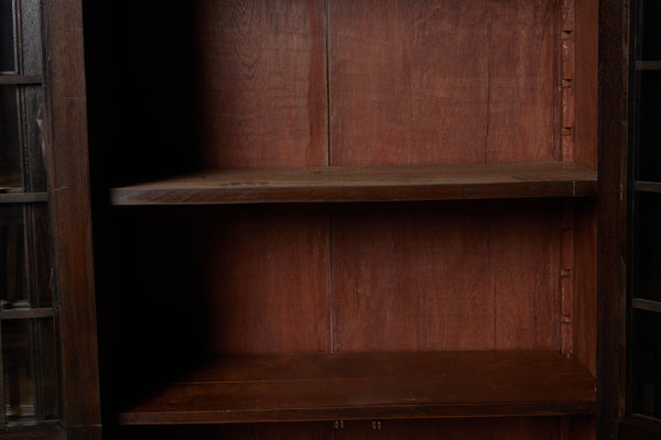 Art Deco Dutch Colonial 6 Door Library Cabinet from Jakarta with Adjustable Shelves