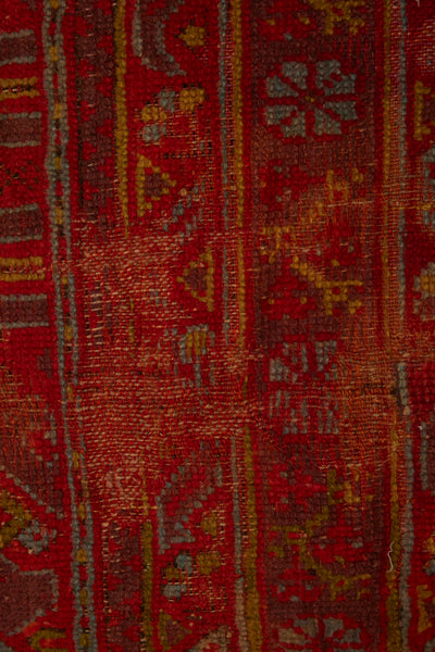 Large Paprika Coloured Squarish Central Asian Carpet with Turkoman Pattern .............. (10'6'' x 12'2'')