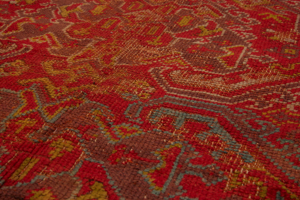 Large Paprika Coloured Squarish Central Asian Carpet with Turkoman Pattern .............. (10'6'' x 12'2'')