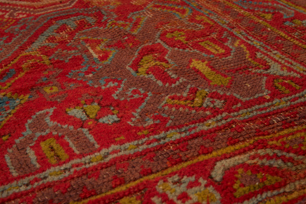 Large Paprika Coloured Squarish Central Asian Carpet with Turkoman Pattern .............. (10'6'' x 12'2'')