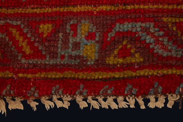 Large Paprika Coloured Squarish Central Asian Carpet with Turkoman Pattern .............. (10'6'' x 12'2'')