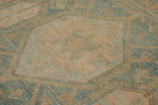 Pale Anatolian Runner with Repeating Medallions in Soft French Blue & Peach ................ (2' 8'' x 14' 7'')