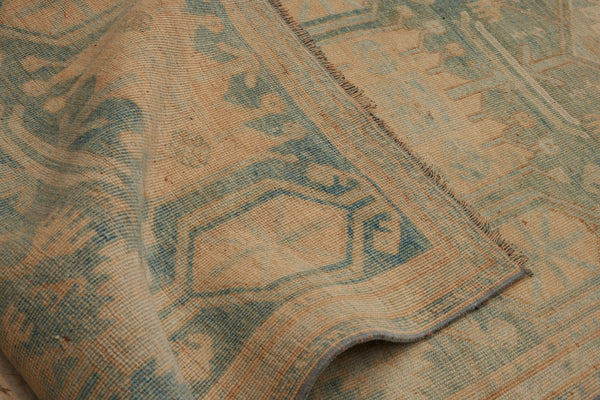 Pale Anatolian Runner with Repeating Medallions in Soft French Blue & Peach ................ (2' 8'' x 14' 7'')