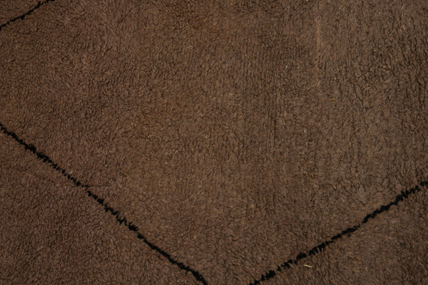 Natural Grey Beni Ourain with Dark Block Diamond Motif ................ (3' 9'' x 12' 9'')