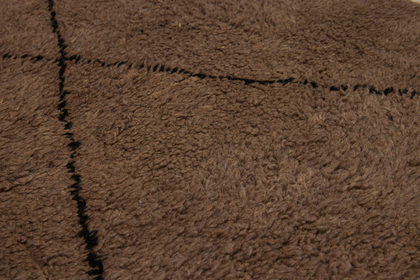 Natural Grey Beni Ourain with Dark Block Diamond Motif ................ (3' 9'' x 12' 9'')