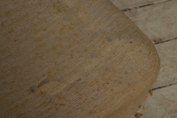 French Small 1920's Hassock with Reeded Tapered Legs on Casters