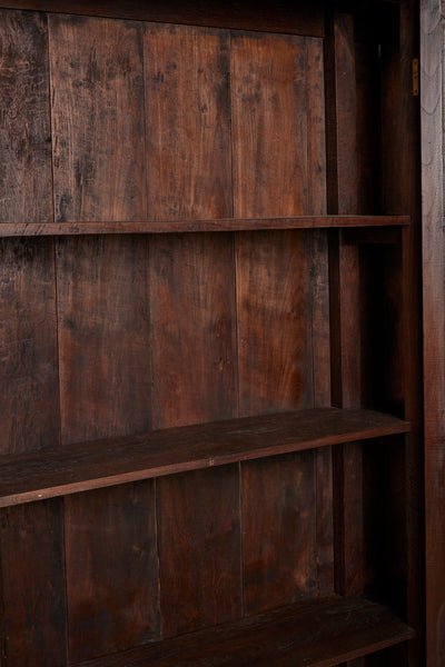 19th Century Four Door Teak Glass Fronted Bibliotheque Cabinet