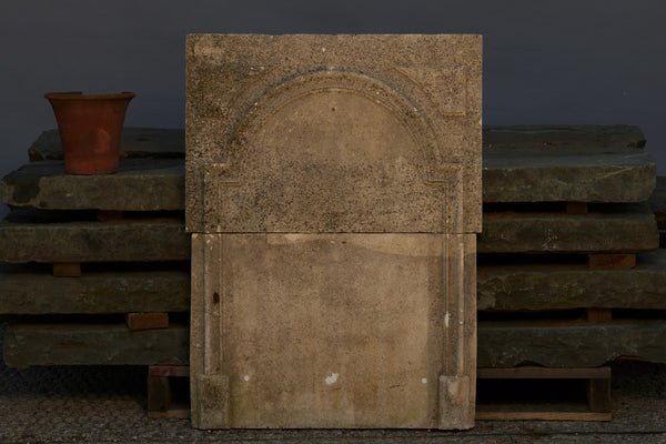 2 Piece 18th Century French Limestone Chimney Piece