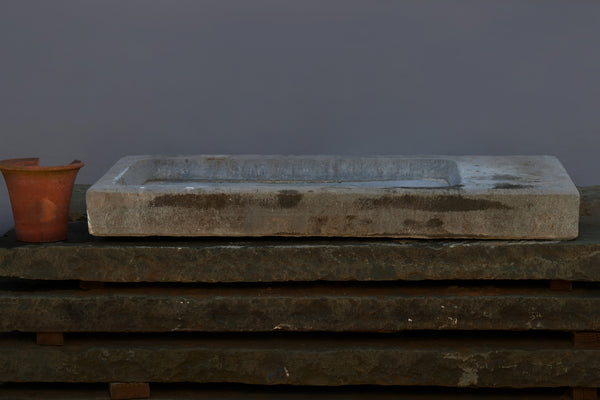 19th Century French Banon Square Stone Sink