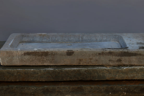 19th Century French Banon Square Stone Sink