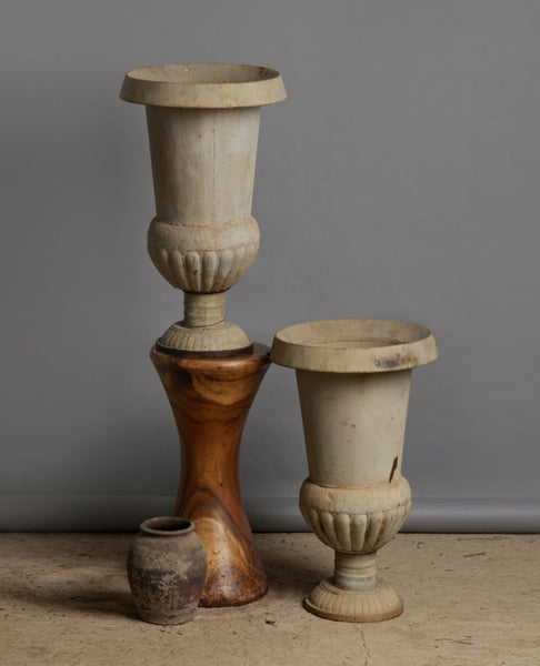 Pair of French Zinc Medici Urns