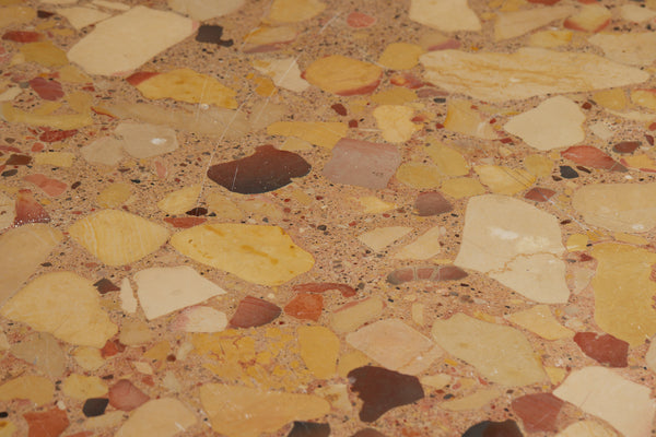 Late 19th Century Italian Dining Table with a Verdigris Base & Rouge Mélange Marble Top