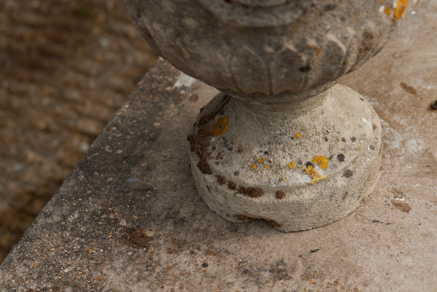 18th Century Carved Stone Finial Urn