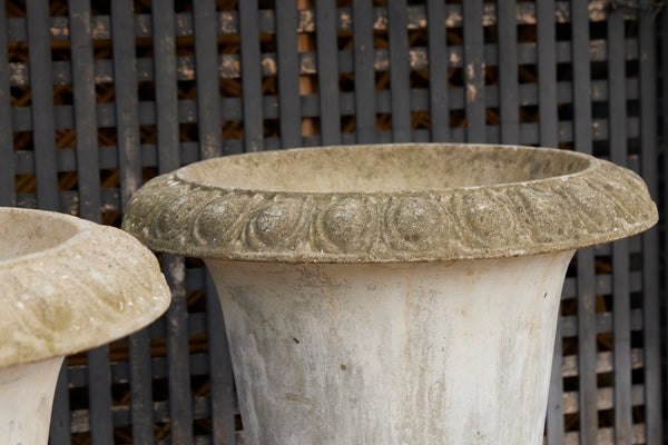 Pair of Mid-Century Monumental Portuguese Cast Cement Estate Campagna Urns