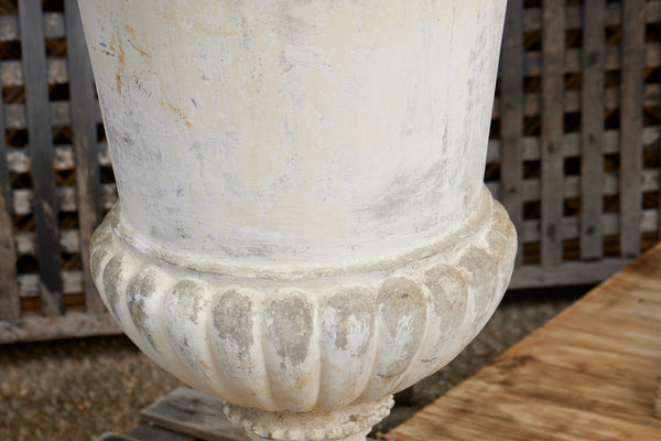 Pair of Mid-Century Monumental Portuguese Cast Cement Estate Campagna Urns