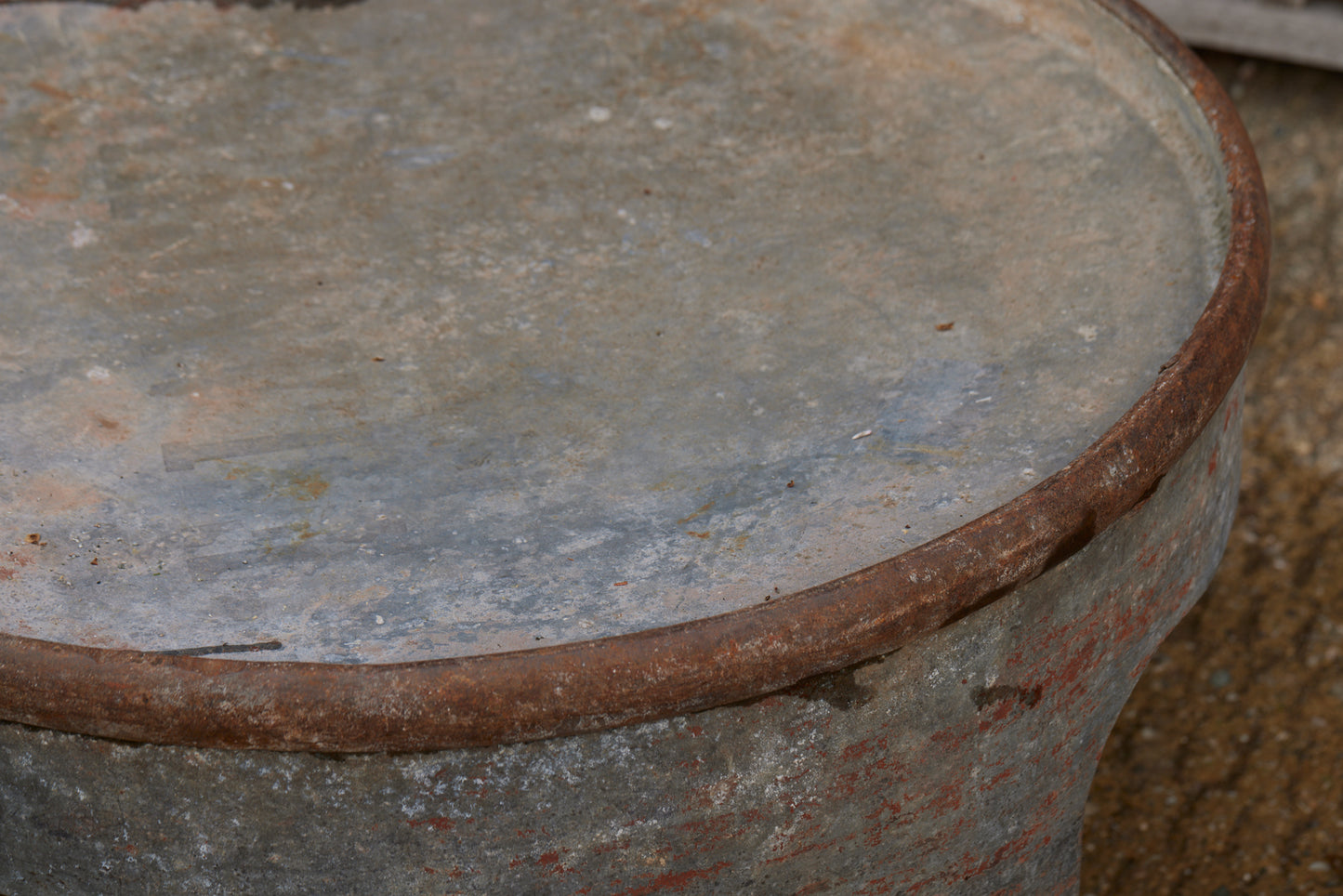 German Industrial 3-Leg Round Coffee Table from Early 19th Century