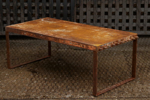 Mid 20th Century French Iron & Steel Coffee Table