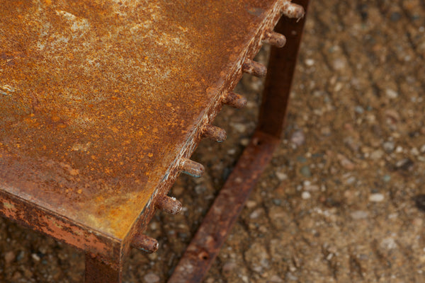 Mid 20th Century French Iron & Steel Coffee Table