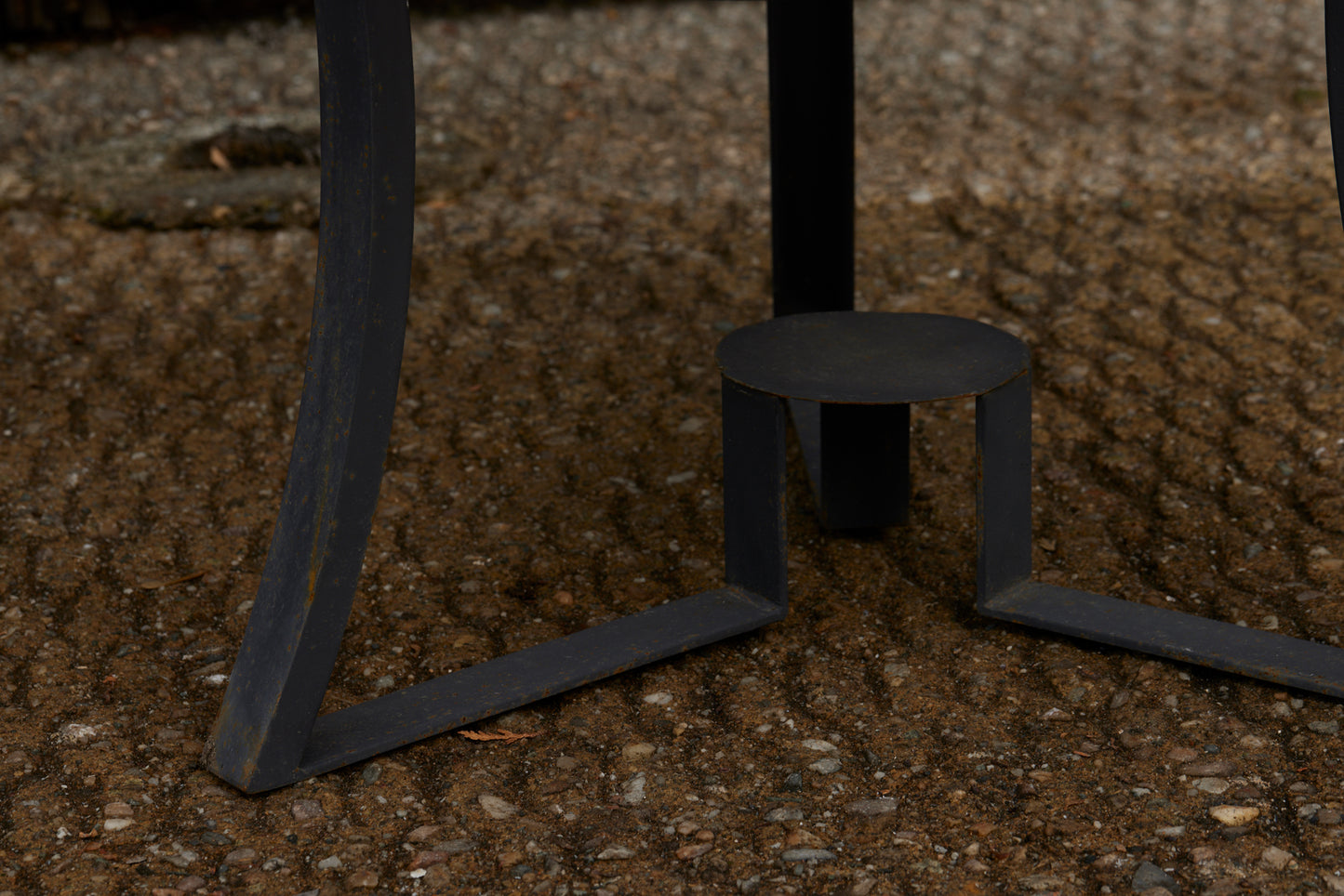 Wrought Iron Moroccan Garden with Marble Top featuring a Bec de Corbin Edge