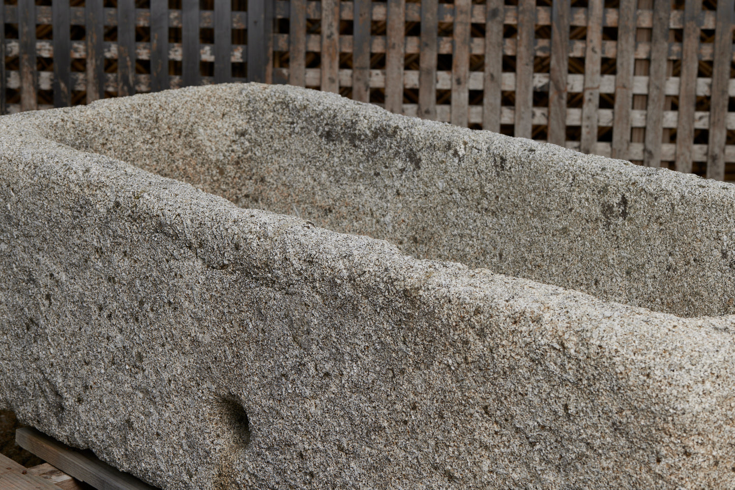 18th Century French White Granite Biche Trough