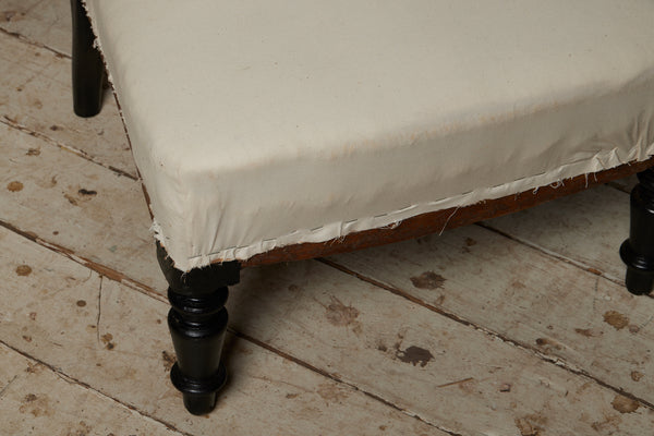 Pair of Small-Scaled Upholstered Armless Salon Chairs from France