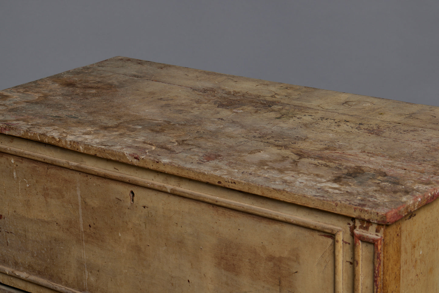 19th Century Spanish Cream Mule Chest with Blanket Chest Top