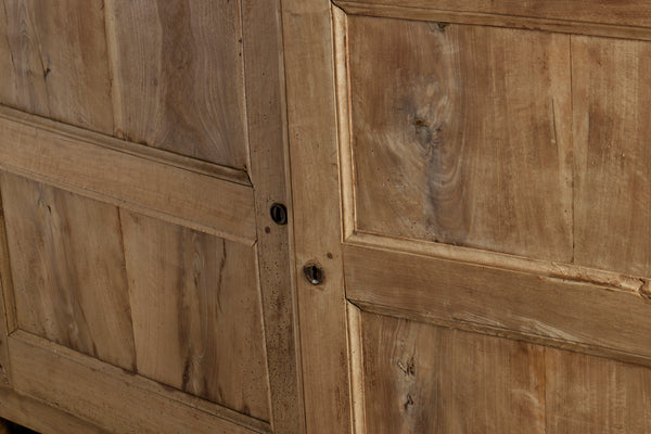 Late 18th Century Walnut Two Door Cabinet with Simple Reeded Pilaster Corners