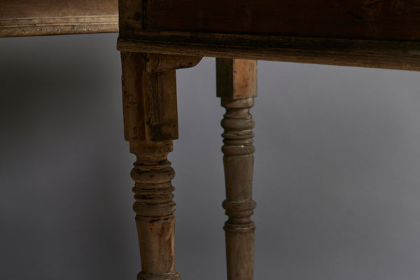 Pair of 19th Century French Demilune Painted Oak Console Tables