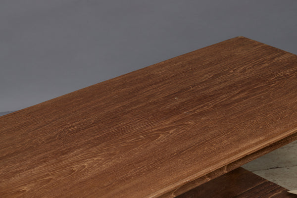 Mid Century Modern Teak Coffee Table with Lower Shelf