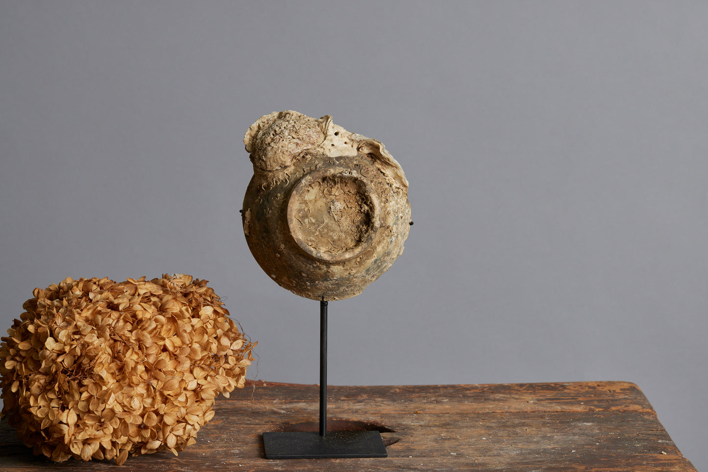 Chin Dynasty 19th Century Blue & White Shipwreck Teacup on Stand