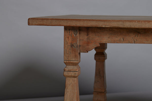 Arts and Crafts Thick Two Board Top Dutch Colonial Teak Dining table from Jakarta
