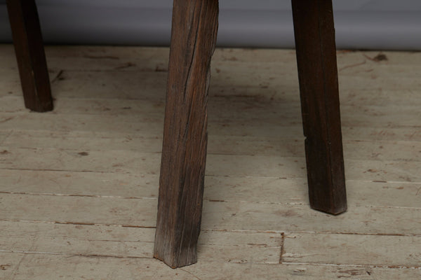 Medium Sized Ulin Splayed Leg Coffee Table with a Nice weathered Single Board Top