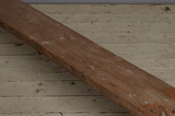Extra Long Thick Top Skinny Splayed Leg Teak Bench from Jakarta