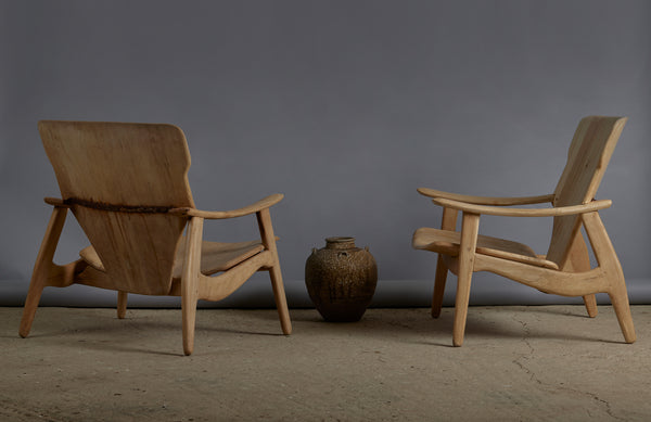 Pair of Loungey Mid Century modern Teak Armchairs