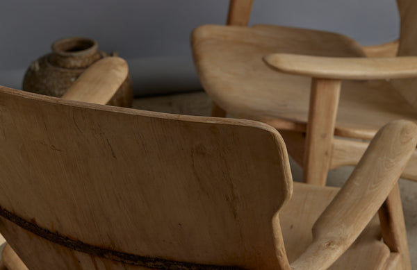 Pair of Loungey Mid Century modern Teak Armchairs
