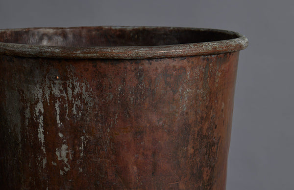 Medium-Tall Late 19th Early 20th Century Bronze Pot for making Batik from the Island of Java