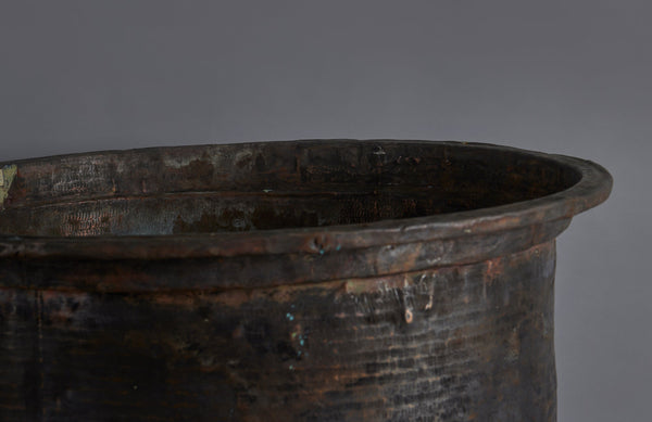 Extra-Large Late 19th early 20th Century Bronze Pot for making Batik from the Island of Java