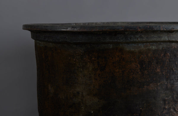 Extra-Large Late 19th early 20th Century Bronze  Pot for making Batik from the Island of Java