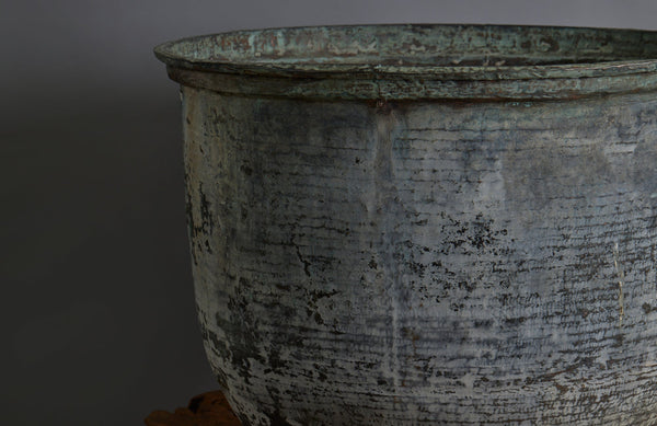 Extra-Large Late 19th early 20th Century Bronze Pot for making Batik from the Island of Java