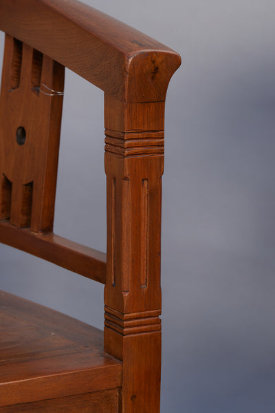 Pair of 1930s Canned Seat Barrel Back Dutch Colonial Chairs