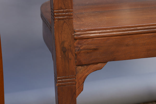 Pair of 1930s Canned Seat Barrel Back Dutch Colonial Chairs