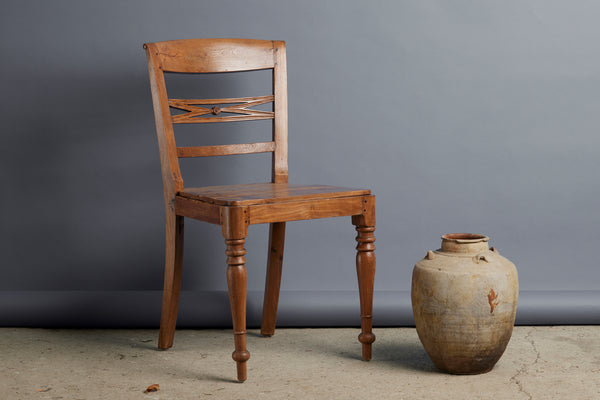 Natural Finish Raffles Side Chair with Plank Seat